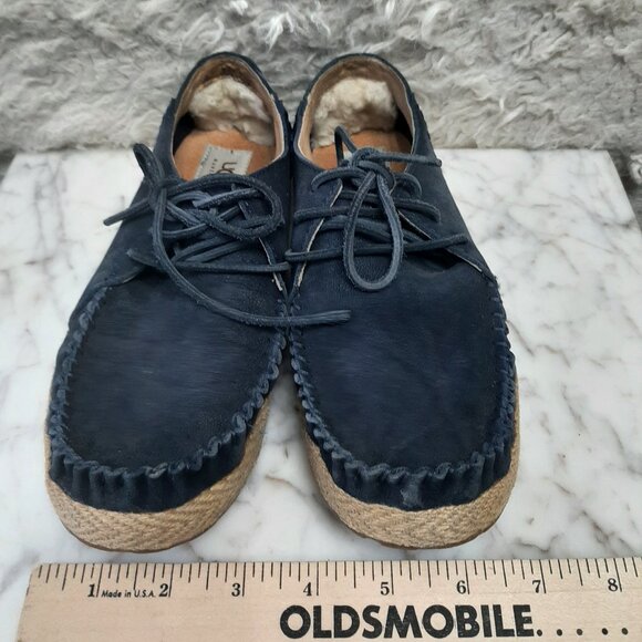 UGG Azin Moc Espadrille Suede Shoes Blue Size US 7 - Picture 2 of 7